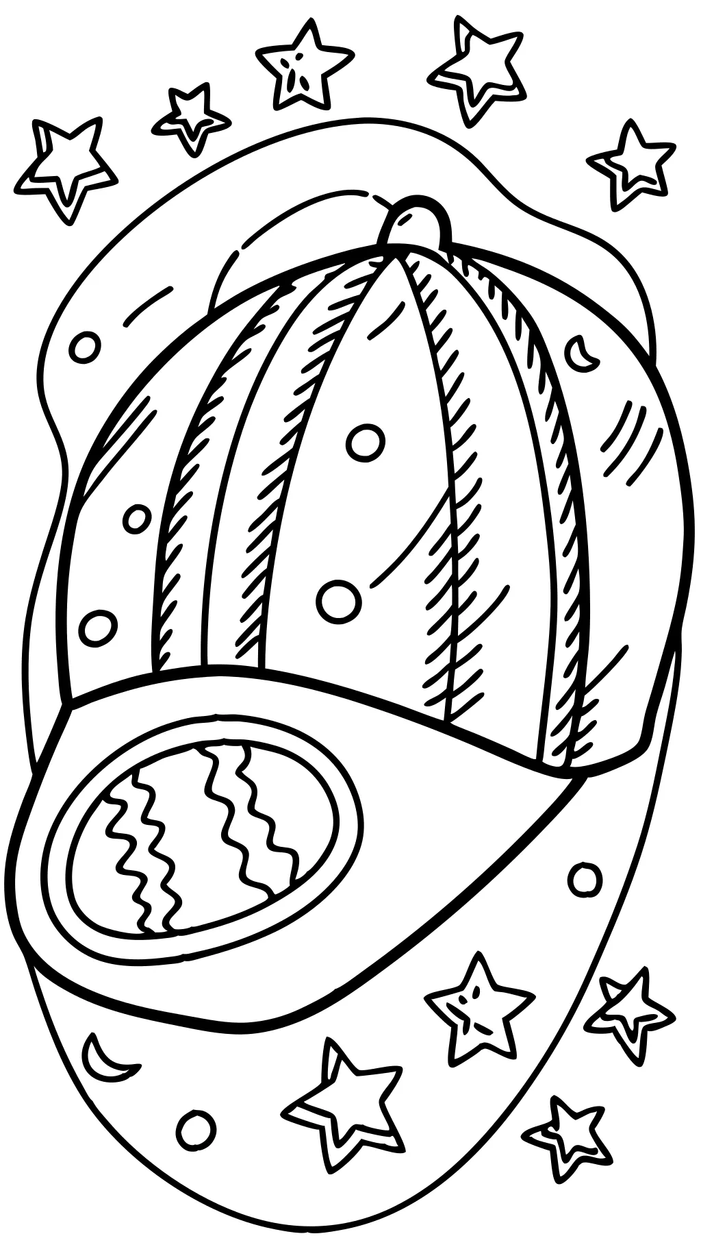 coloriage de casquette de baseball